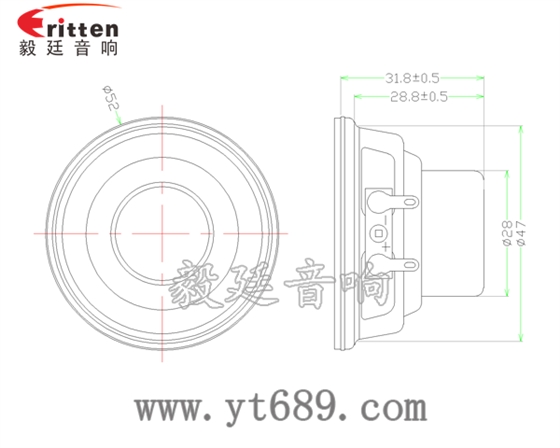 52mm8w故事機(jī)喇叭成品圖