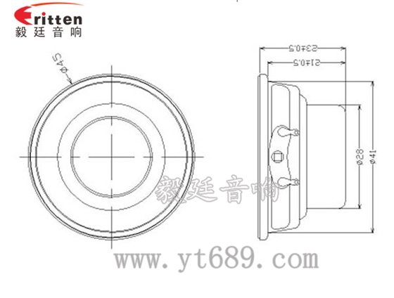 45mm8w內(nèi)磁全頻喇叭成品圖