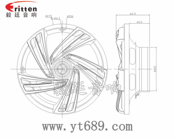 6.5寸4歐30W全頻喇叭成品圖