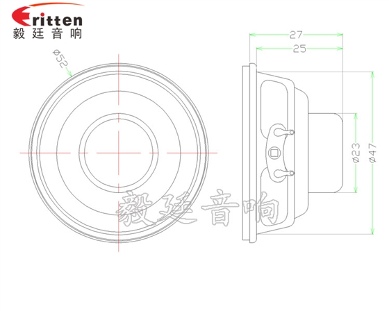 2寸全頻釹鐵硼多媒體喇叭成品圖 2寸全頻釹鐵硼多媒體喇叭成品圖